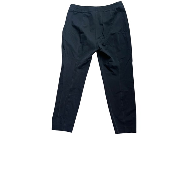 St. John Black Cotton Pants Two Pocket Minimalist Office Designer Trousers - Picture 2 of 7
